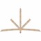 Ekena Millwork Alberta Smooth Timber Gable Bracket, Douglas Fir, 84"W x 49"H x 3 1/2"D x 3 1/2"F, 14/12 Pitch GBW084X49X0404ALB00SDF - alternate 1